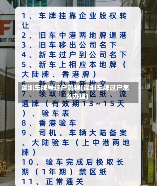 深圳车牌号过户流程(深圳车牌过户怎么办理)-第3张图片